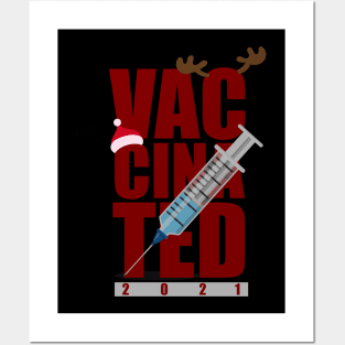 vaccinated christmas Posters and Art